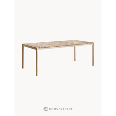 Light Brown Solid Wood Garden Dining Table Mood (Cinas)204x100
