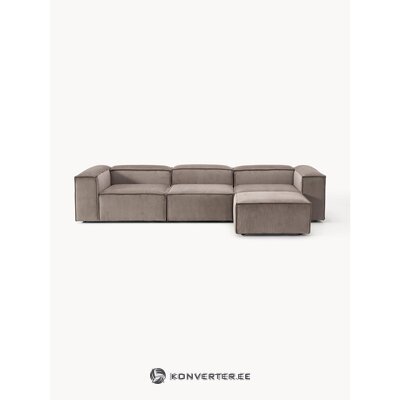 Grey Velvet Modular Corner Sofa (Lennon)