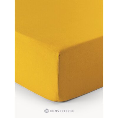 Dark Yellow Cotton Elasticated Bed Sheet Linen (Biba) 140x200