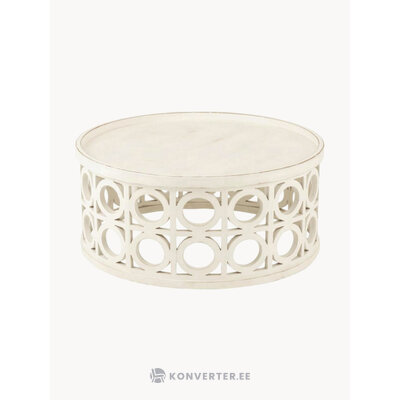 Off-White Round Coffee Table Fir (Jolipa)