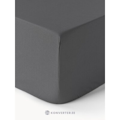 Черная хлопковая эластичная льняная ткань (Элси) 90x200