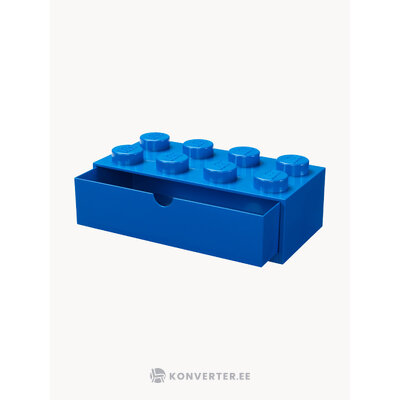 Mėlyna vaikiška daiktadėžė su stalčiumi (Lego)