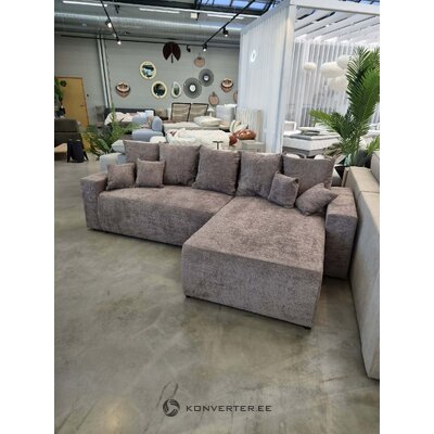 Brown Sofa Bed with Shelf (Napoli L) Comfort