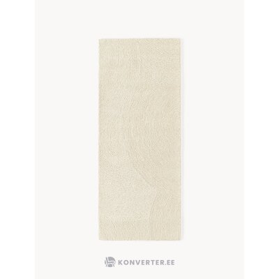 Light Beige Wool Rug (Eleni)80x200