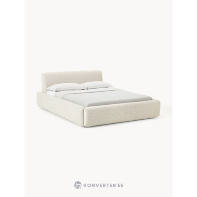 Light Beige Upholstered Bed (Melva) 180x200