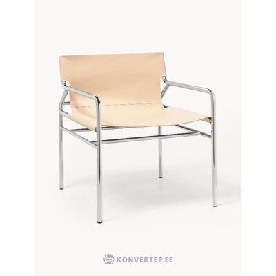 Beige-hopeinen tuoli (Dion)