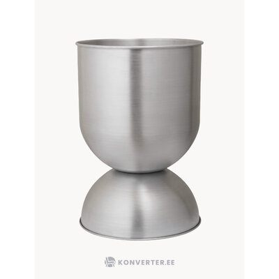 Серебряный цветочный горшок в форме песочных часов (Ferm Living)
