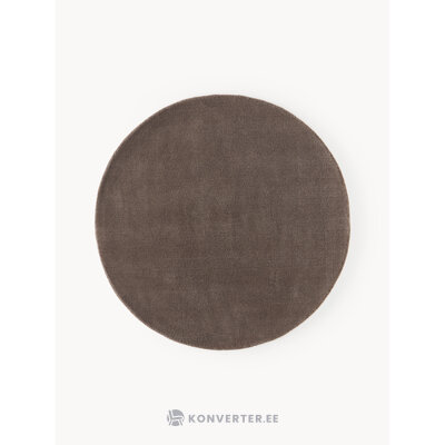 Brown Round Wool Rug (Zay)