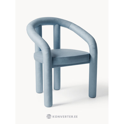 Light Blue Velvet Armchair (Calan)