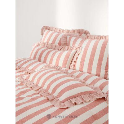Striped Duvet Cover (Ruffled Linen-Cotton) 135x200