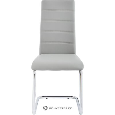 Gray soft chair with metal legs (adora)