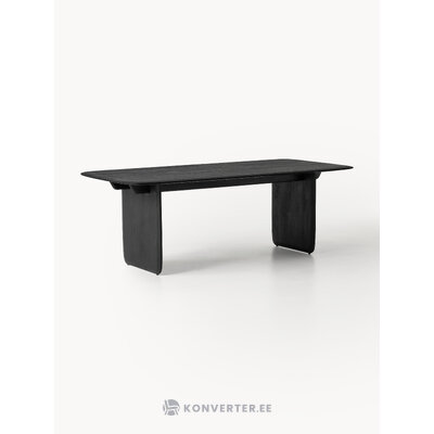 Black Solid Wood Dining Table (Kora) 220x100