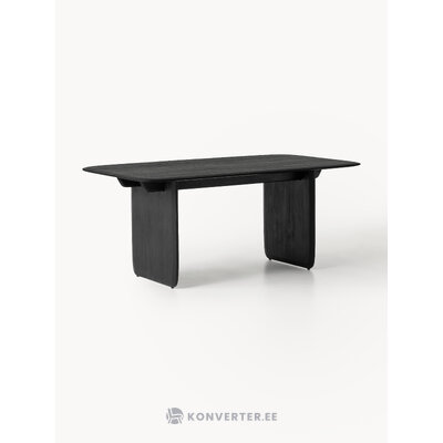 Black Solid Wood Dining Table (Kora) 180x100