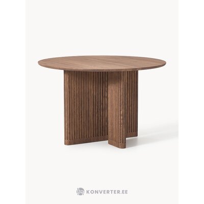 Brown Round Solid Wood Dining Table (Jolka) D=120