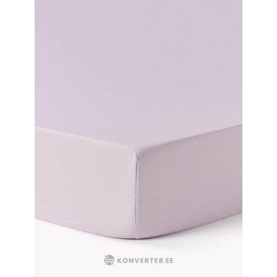 Светло-фиолетовая хлопковая простыня на резинке (Elsie) 200x200