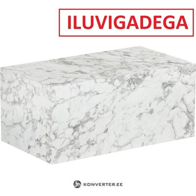Marble imitation coffee table with lesley beauty flaws