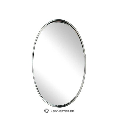 Oval wall mirror ina (kersten) with a black metal frame