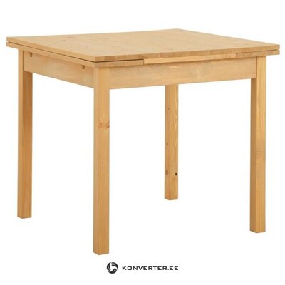 Light solid wood dining table extendable