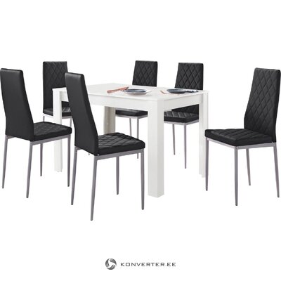 Balts pusdienu galds (120x80) (Lynn)