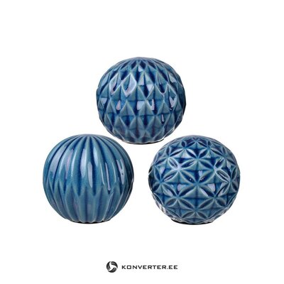 Keramikas dekoratīvās bumbiņas 3 gab (bumba) ar skaistuma trūkumiem