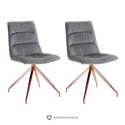 Light gray velvet chair (zoe) intact