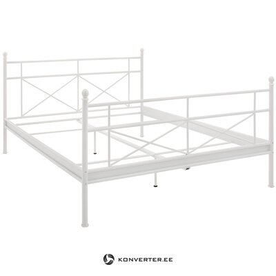 Smėlio spalvos metalinė lova (krūtinė) (140x200)