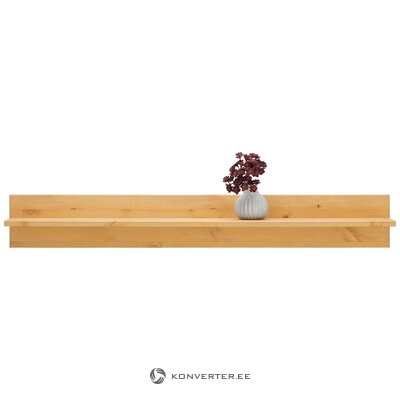 Brown solid wood wall shelf (oslo)