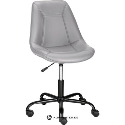 Gray height-adjustable leather chair (kenny)