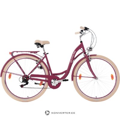 Vaaleanpunainen naisten polkupyörän ilmapallo (ks pyöräily) ehjä