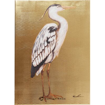 Wall picture heron (kare design) intact