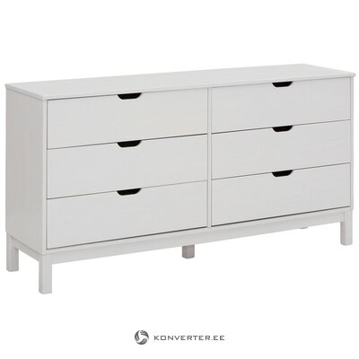 White solid wood chest of drawers (post)