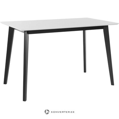 Black and white dining table (120cm) (cody)