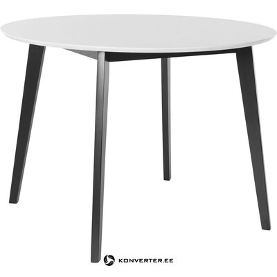 Black and white dining table (cody) d=105 with cosmetic defects.