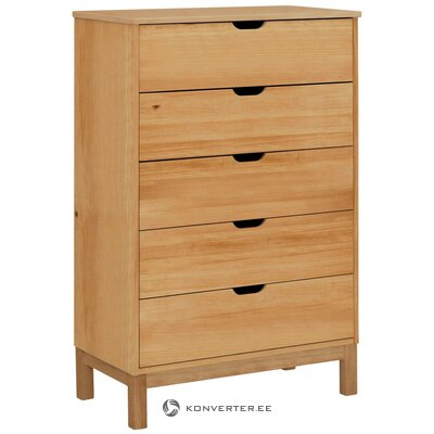 Brown chest of drawers with 5 drawers (post)