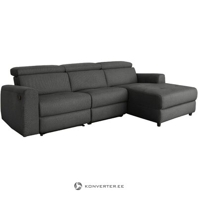 Anthracite corner sofa with relaxation function sentrano whole