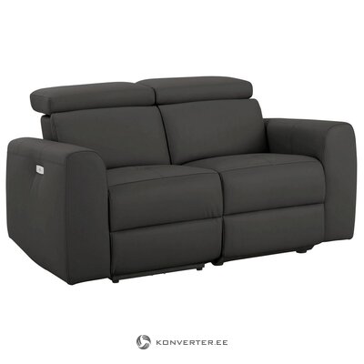 Brūns divvietīgs dīvāns ar relaksācijas funkciju (sentrano)