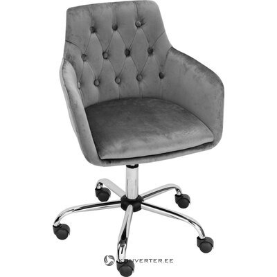 Pilka aksomo biuro kėdė (perry)