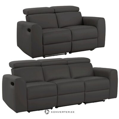 Anthracite sofa set with relaxation function sentrano whole