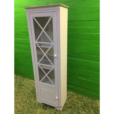 2/3 white showcase cabinet made of solid wood