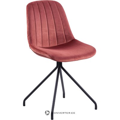 Red velvet chair eva (actona) intact