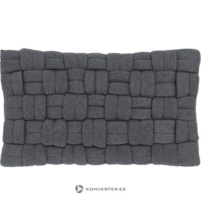 Tamsiai pilkas medvilninis dekoratyvinis pagalvės užvalkalas (Norman) 30x55 nepažeistas