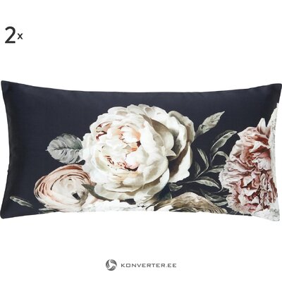 Dark floral satin pillowcase 2 pcs (blossom) 40x80 whole