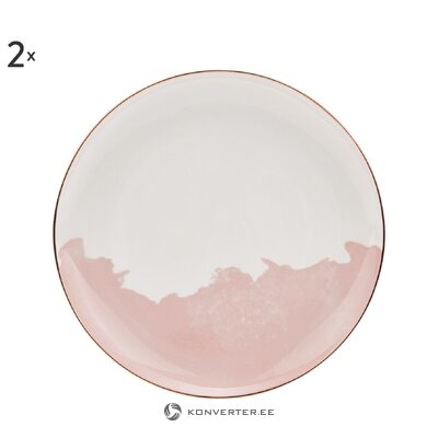 Pink dessert plates 2 pcs (rosie) whole