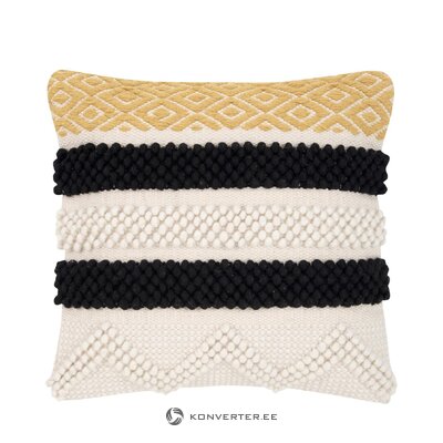 Dryžuotas vilnonis dekoratyvinis pagalvės užvalkalas (takala) 45x45 visas