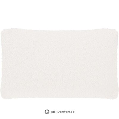 Valkoinen koristeellinen tyynyliina (kanssa) ehjä