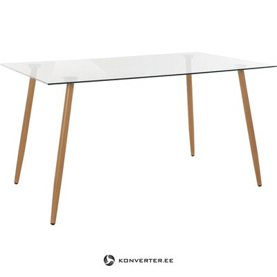 Dining table with tempered glass (140x80)