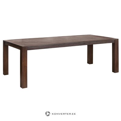 Темно-коричневый большой обеденный стол из акации maggie (ширина 220см)