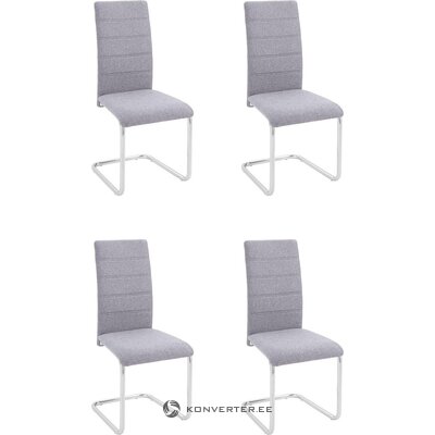 Šviesiai pilkos spalvos minkšta kėdė (doris)