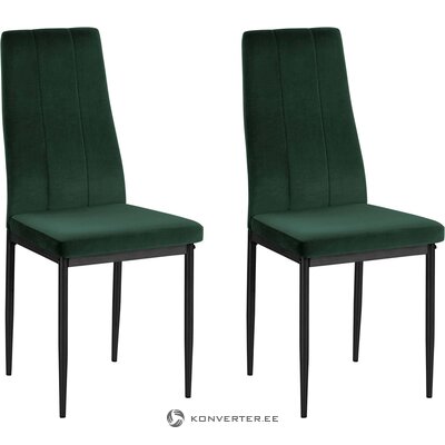 Tamsiai žalia aksominė minkšta kėdė (kelly)