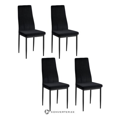 Black velvet chair (kelly)